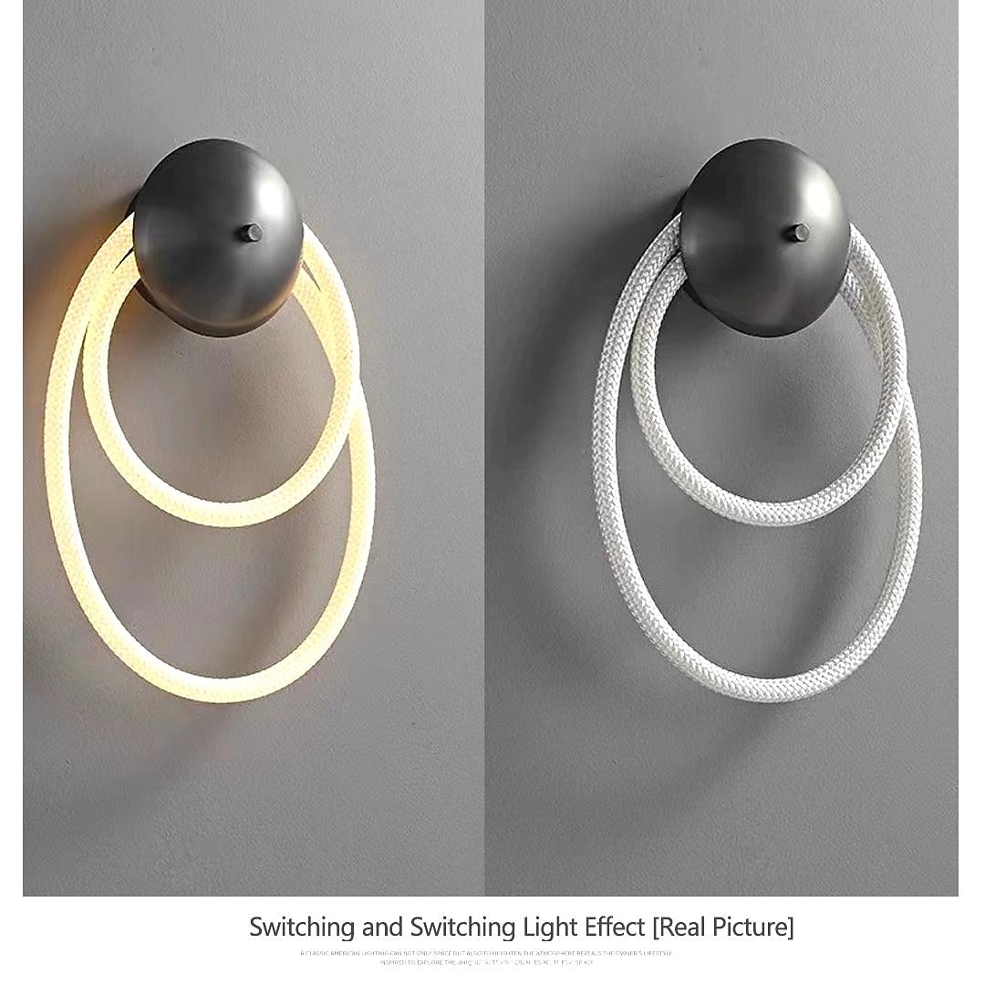 Led Silicone Wall Lamp Woven Texture Pure Silicone 360-Degree Light Interior Decoration Wall Lamp DIY Modeling Wall Lamp Suitable for Bedroom Study Living Room Asle 3000K Warm White 2025 - $82.99 –P10