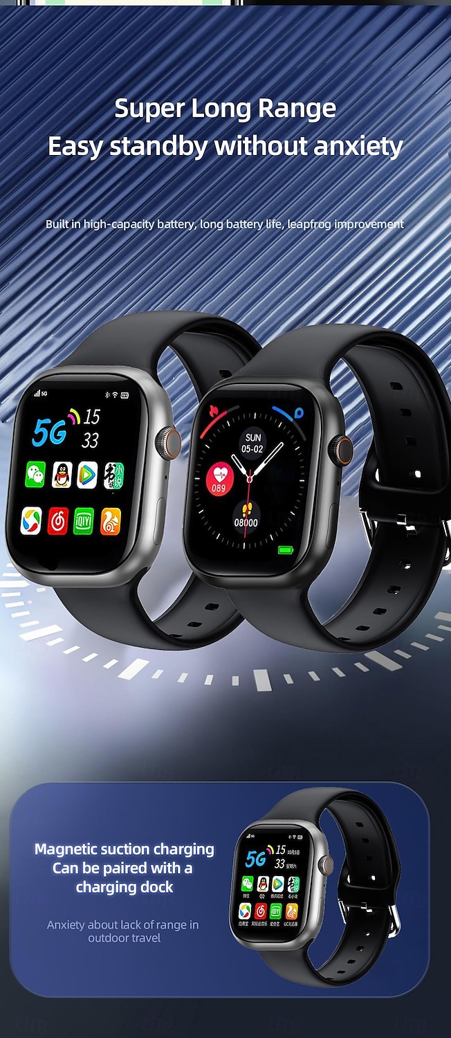 696 X9 Умные часы 2.02 дюймовый Умный браслет Bluetooth Педометр Напоминание о звонке Пульсомер Совместим с Android iOS Женский Мужчины Хендс-фри звонки Напоминание о сообщении Пользовательский набор 2025 - $93.99 –P9