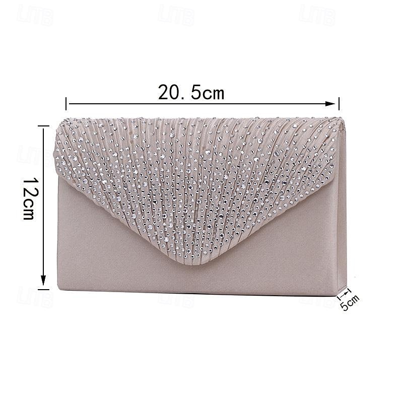 lichte luxe waterdruppel kristal edelsteen ketting oorbel tas driedelige set diner sieraden set handtas 2025 - $38.99 –P6