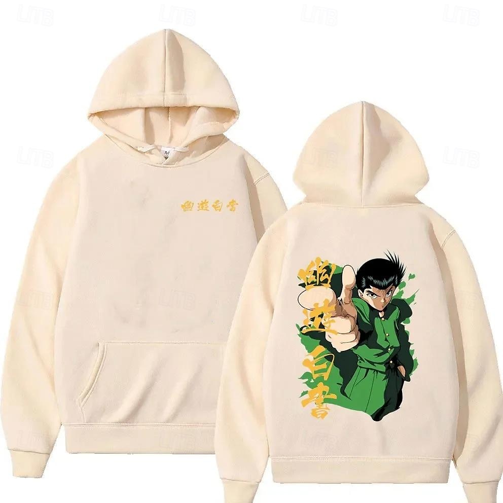 Yu Yu Hakusho Yusuke Urameshi Kurama Kapuce Animák Manga Anime Přední kapsa Grafika Pro Pro páry Pánské Dámské Dospělé Karneval Plesová maškaráda Horká ražba Běžné / Denní 2025 - $27.99 –P9