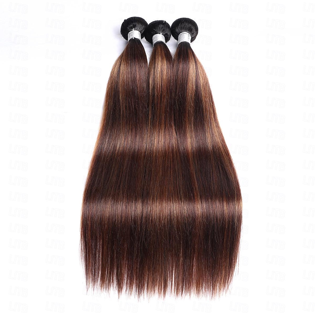 Extension di capelli umani lisci T1b-4/30# con chiusura, 3 pacchi, 12-28 pollici per donne nere del 2025 a $259.09 –P2