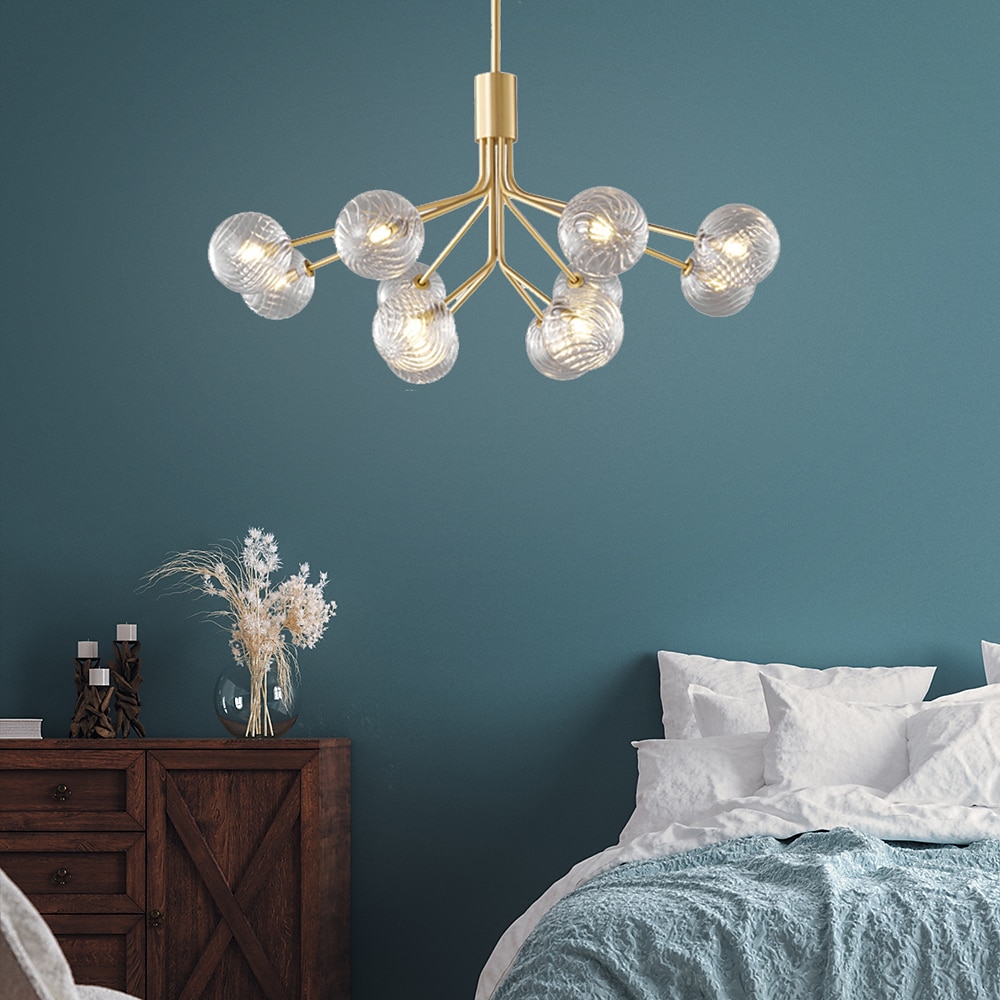 9-Licht 110 cm Laterne Desgin Insel Design Pendelleuchten Kupfer Glas Künsterlischer Stil Stilvoll Messing Modern Nordischer Stil 110-120V 220-240V 2025 - $615.59 –P1