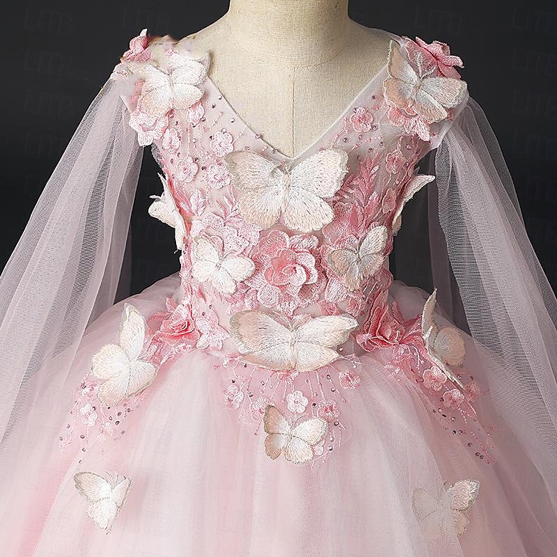 kinderkleidung Mädchen Blumenmädchen Kleid Party Kleid Feste Farbe Ärmellos Leistung Hochzeit Party Gitter Prinzessin Süß Gitter Mitte der Wade Etuikleid Tüll-Kleid Blumenmädchenkleid Sommer Frühling 2025 - $61.99 –P3