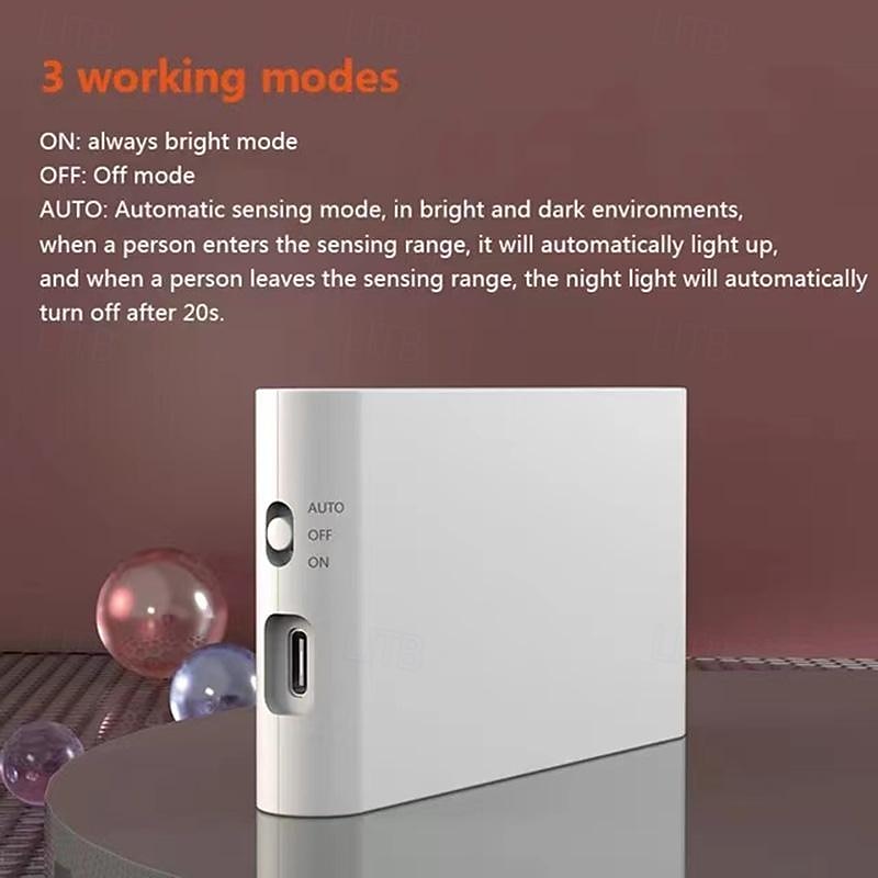 Smart Sensor Night Light Led Infrared Light Sensor Night Light Typec Rechargeable Magnetic Wireless Sensor Night Light 2025 - $15.49 –P4