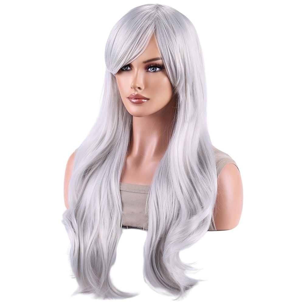 Parrucche da 28 Pollici 70cm Lunghe Ricce e Ondulate Parrucca Cosplay Resistenti al Calore con Cappello da Parrucca Parrucche di Halloween del 2025 a $20.99 –P3