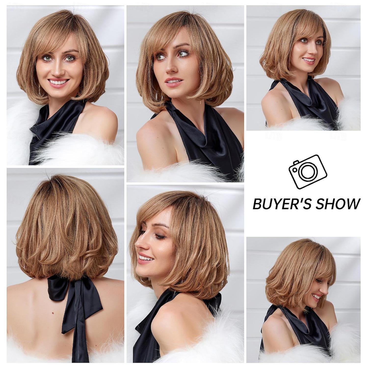 Menselijk haarmengsel Pruik Kort Natuurlijk recht Pixie-kapsel Zijdeel Gelaagd kapsel Asymmetrisch kapsel Bruin Cosplay Krultang en stijltang Natuurlijke haarlijn Zonder kap Braziliaans haar Dames 2025 - $60.99 –P11