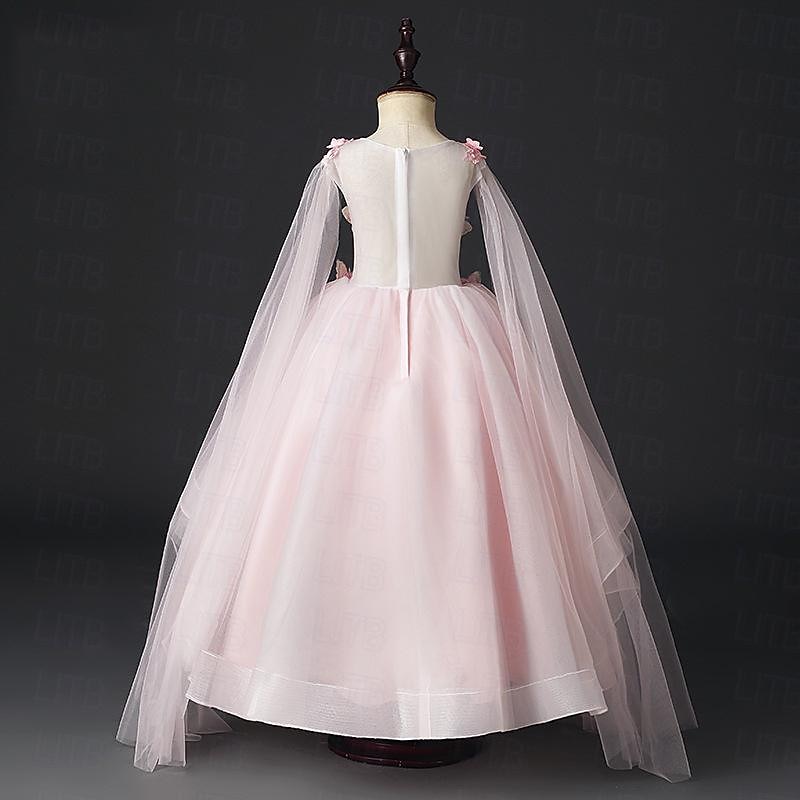 kinderkleidung Mädchen Blumenmädchen Kleid Party Kleid Feste Farbe Ärmellos Leistung Hochzeit Party Gitter Prinzessin Süß Gitter Mitte der Wade Etuikleid Tüll-Kleid Blumenmädchenkleid Sommer Frühling 2025 - $61.99 –P1