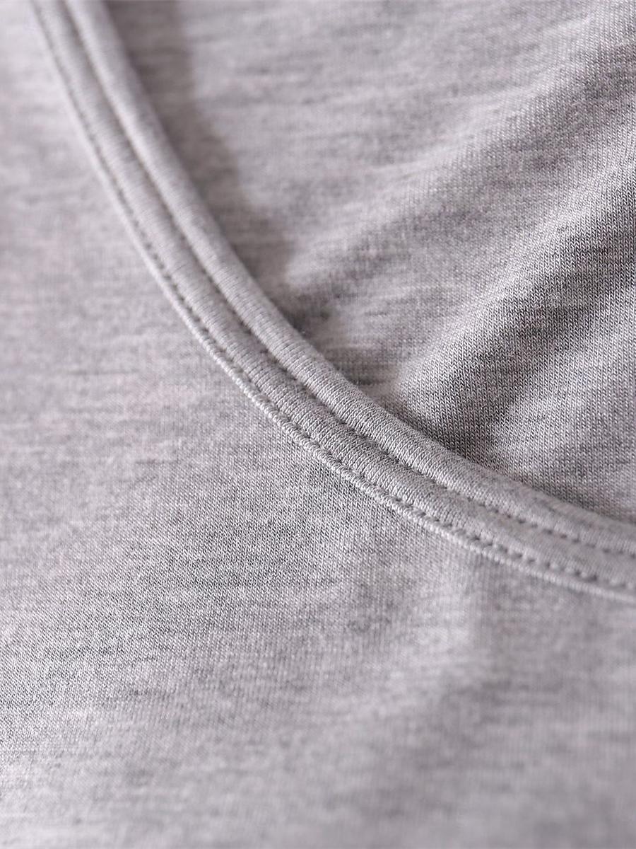 pigiama da donna set colore puro semplice comfort casa quotidiano letto modal traspirante girocollo manica corta maglietta pantaloni pettorali protezioni abiti estivi per la casa del 2026 a $26.99 –P6