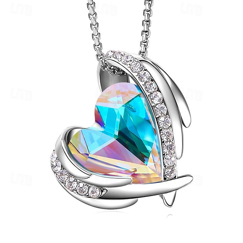 cadouri de ziua femeii ziua femeii cadouri de ziua mamei pentru fete colier înger roz feminin nișă pandantiv creativ de cristal accesoriu simplu și versatil colier cadouri de ziua mamei pentru mama 2025 - $50.24 –P3