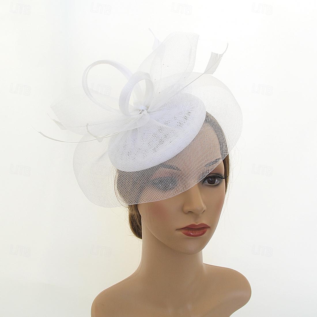 Elegant Retro vintage Helm Feestkostuum Fascinator-hoed Kostuum Dames Maskerade Vakantie Evenement / Feest Afspraakje Volwassenen Hoed Alle seizoenen 2026 - $15.49 –P12