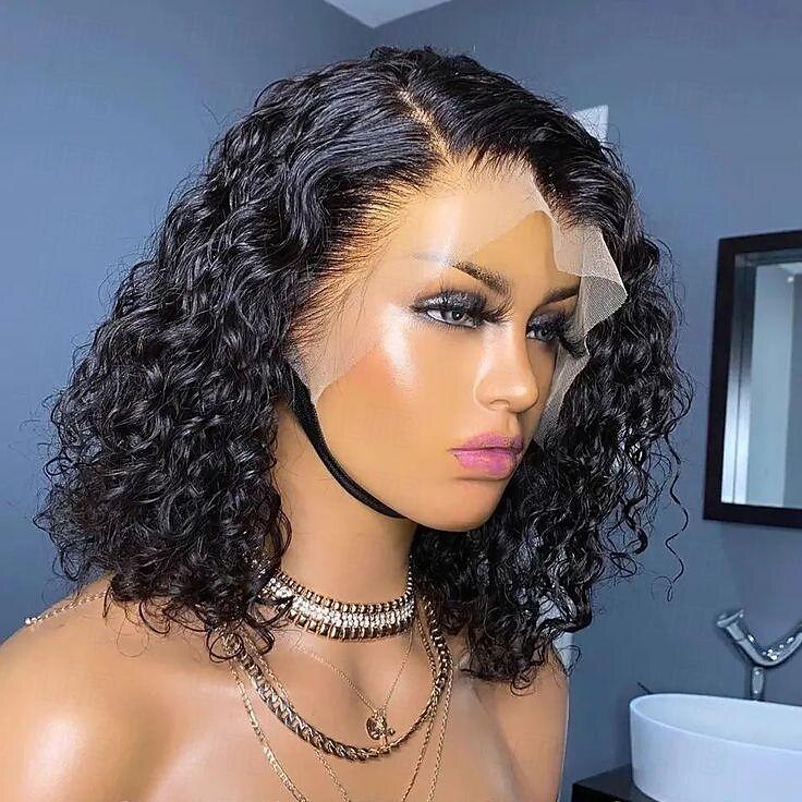 Perruque naturelle ondulée profonde en cheveux brésiliens avec dentelle frontale 13x4, partie libre, densité 150%, avec cheveux de bébé et ligne de cheveux naturelle de 2025 ? $200.99 –P1