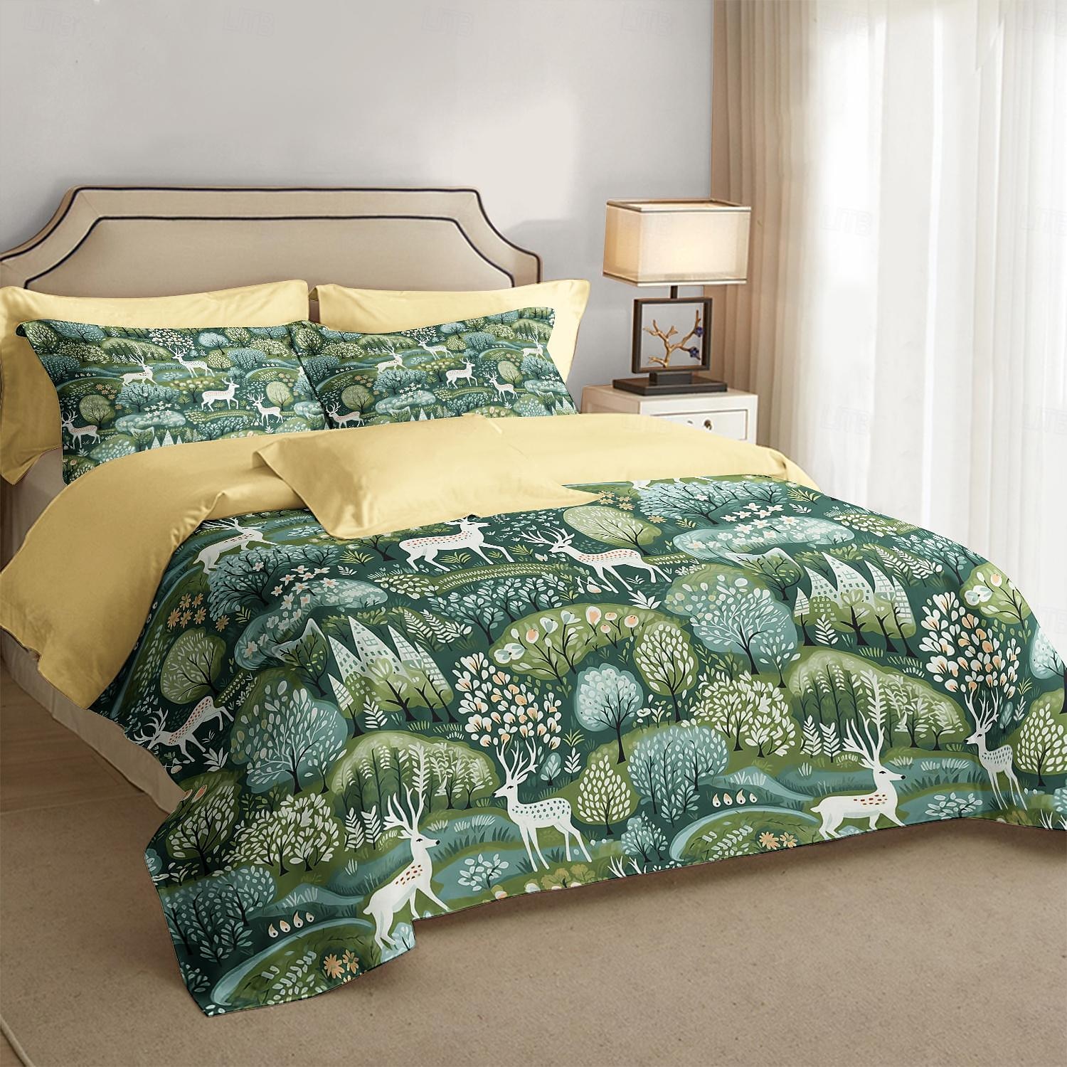 100% Cotton Duvet Cover Set Tree Pattern Set Soft 3-Piece Luxury Bedding Set Home Decor Gift King Queen Duvet Cover 2025 - $37.99 –P17