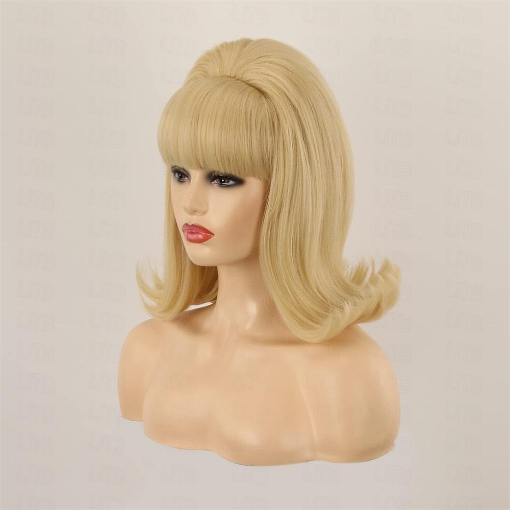 70-es évek pinup pelucas 60-as évek méhkas stílusú vintage megjelenés karneváli jelmez női paróka durranással 2025 - $23.99 –P5