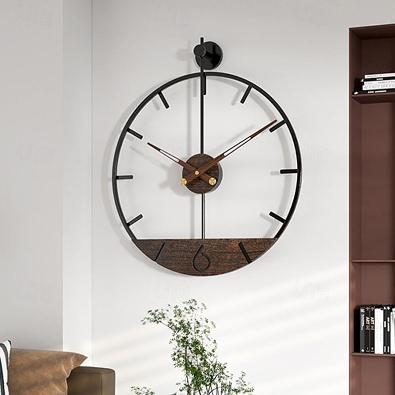Duży zegar ścienny metalowy retro minimalistyczny nowoczesny okrągły cichy, nie tykające zegary na baterie do salonu/domu/kuchni/sypialni/biura/wystrój szkoły 2026 - $94.99 –P2