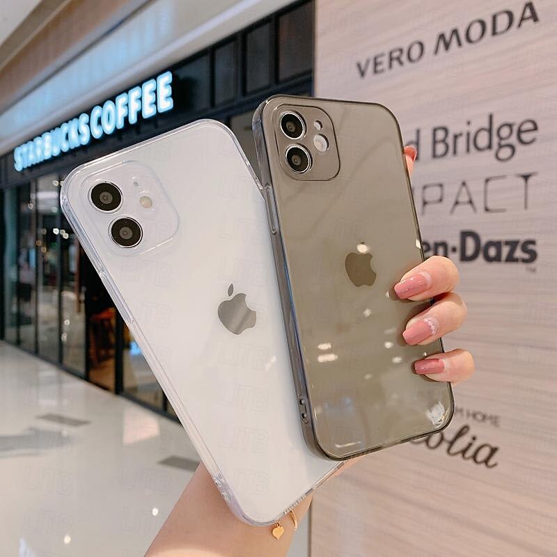 τηλέφωνο tok Για iPhone 15 Pro Max Plus iPhone 14 13 12 11 Pro Max Mini SE X XR XS Max 8 7 Plus Πίσω Κάλυμμα Πεντακάθαρη Λεπτή θήκη Διαφανής Σούπερ Λεπτό Ανθεκτική σε πτώσεις Ρετρό TPU 2025 - $14.99 –P14