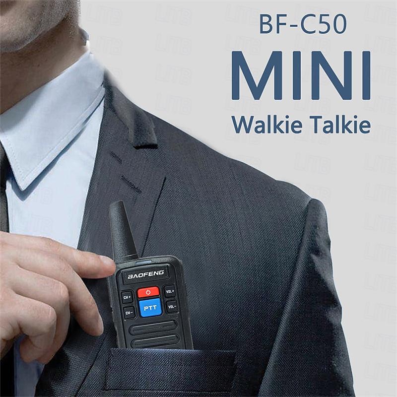 Мини-рация baofeng uhf 400-470 МГц, портативная двухдиапазонная радиостанция bf-c50, 16 каналов, дальняя связь, 5 Вт, двусторонняя радиосвязь с зарядным устройством 2025 - $51.99 –P3