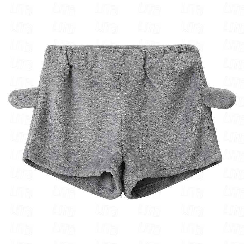 tuta da casa da donna set 2 pezzi animale gatto caldo peluche comfort casa strada quotidiano pile felpa con cappuccio manica lunga felpa con cappuccio pantaloncini elastico in vita fa casa abiti del 2025 a $25.99 –P4