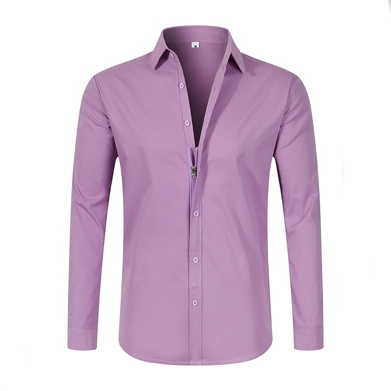 Men's Dress Shirt Button Up Shirt Plain Wedding Daily Light Blue Black White Pink Long Sleeve Lapel Spring &  Fall Clothing Apparel Collared Shirts 2026 - $31.99 –P15