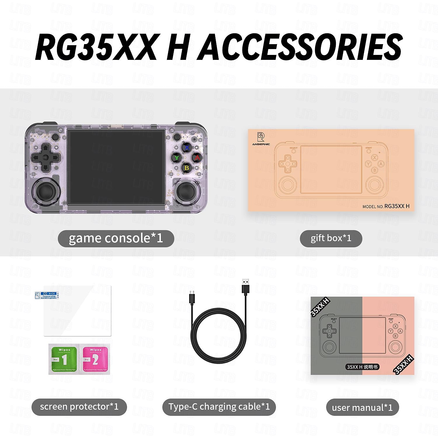 2025年 anbernic rg35xx h ハンドヘルド ゲーム コンソール、3.5 インチ hd スクリーン ポータブル オーディオ ビデオ プレーヤー、ダブル ロッカー ハンドヘルド レトロ ゲーム コンソール  コレクション – $79.99 –P11