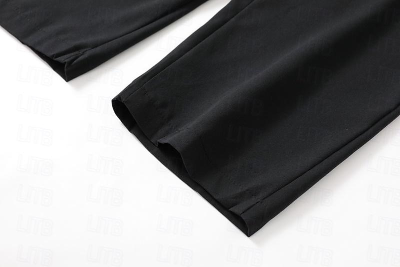 Women's Normal Dress Pants Streetwear Casual Lounge Ankle-Length Mid Waist Solid Colored Patchwork Comfort Breathable Inelastic Work Daily Black Navy Blue Gray Fall & Winter Slim 2025 - $18.99 –P5