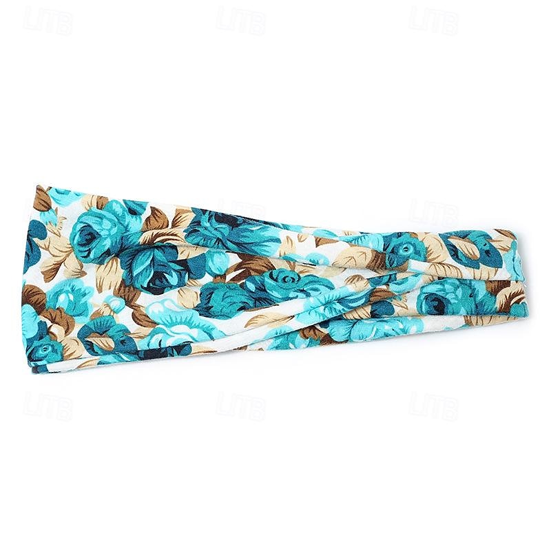 Printed Sports Headband Yoga Headband Headband Sweat Absorbing Band Anti Sweat Women s Wide Brimmed Headscarf Headwear 2025 - $6.99 –P40