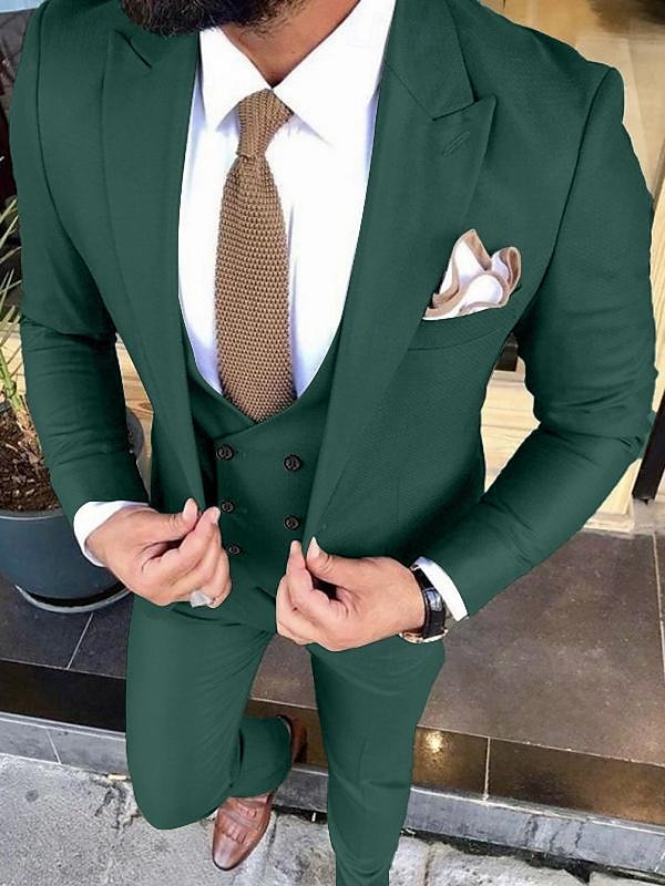 Uomo Matrimonio Completi A lancia Avorio Borgogna Tinta unita Vestibilità su misura 3 pezzi Monopetto a un bottone del 2025 a $138.99 –P9