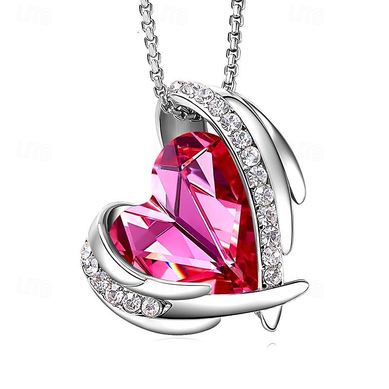 cadouri de ziua femeii ziua femeii cadouri de ziua mamei pentru fete colier înger roz feminin nișă pandantiv creativ de cristal accesoriu simplu și versatil colier cadouri de ziua mamei pentru mama 2025 - $50.24 –P2