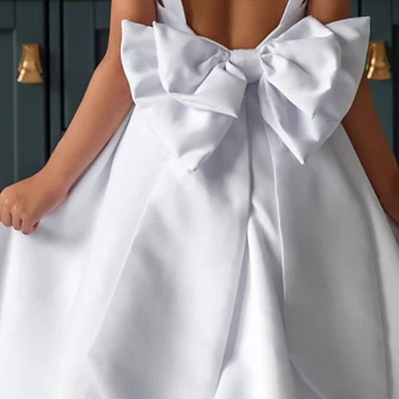 Kids Girls' Flower Girl Dress Party Dress Solid Color Sleeveless Performance Wedding Party Mesh Princess Sweet Mesh Mid-Calf Sheath Dress Tulle Dress Flower Girl's Dress Summer Spring Fall 2-12 Years 2025 - $64.99 –P4