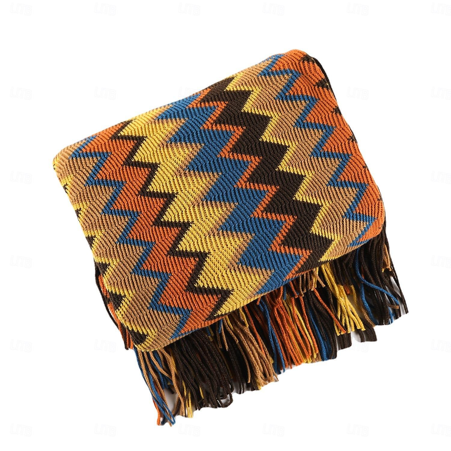 boho säng rutig filt geometri aztec baja filtar etnisk sofföverdrag underöverdrag dekor vägghängande gobeläng matta cobertor 2025 - $29.99 –P8