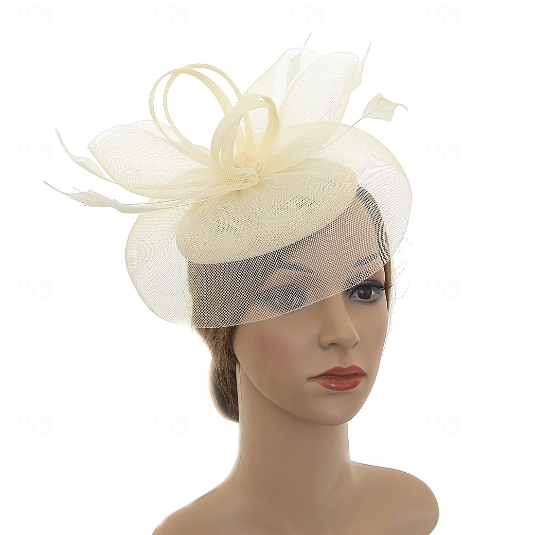 Elegant Retro vintage Helm Feestkostuum Fascinator-hoed Kostuum Dames Maskerade Vakantie Evenement / Feest Afspraakje Volwassenen Hoed Alle seizoenen 2026 - $15.49 –P11