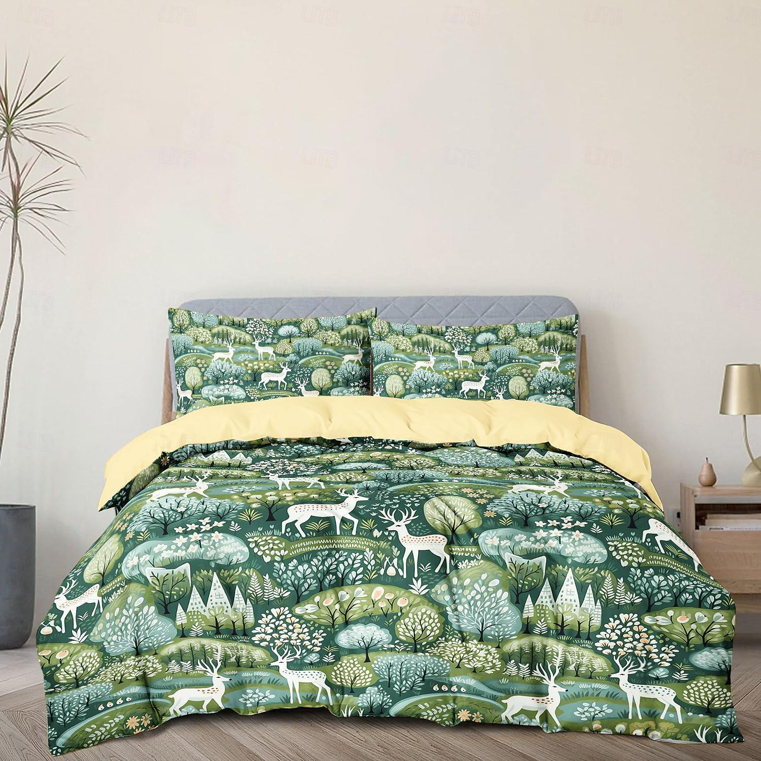 100% Cotton Duvet Cover Set Tree Pattern Set Soft 3-Piece Luxury Bedding Set Home Decor Gift King Queen Duvet Cover 2025 - $37.99 –P14