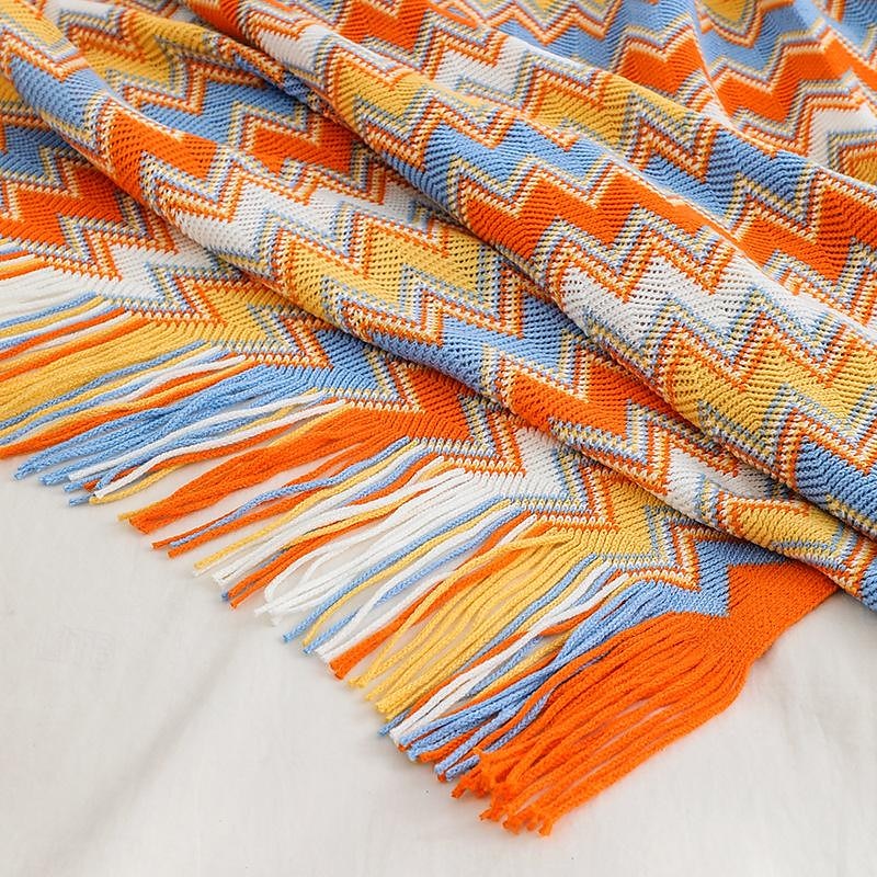 boho säng rutig filt geometri aztec baja filtar etnisk sofföverdrag underöverdrag dekor vägghängande gobeläng matta cobertor 2025 - $29.99 –P7