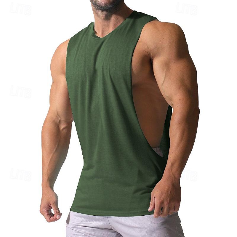 Herren Tank Top Shirt Unterhemden Ärmellos Rundhalsausschnitt Frühling Sommer Glatt Modisch Designer Basic Sexy Urlaub Strasse Ausgehen Hellblau Weiß Rosa Top T-Shirt für Herren 2025 - $10.49 –P7
