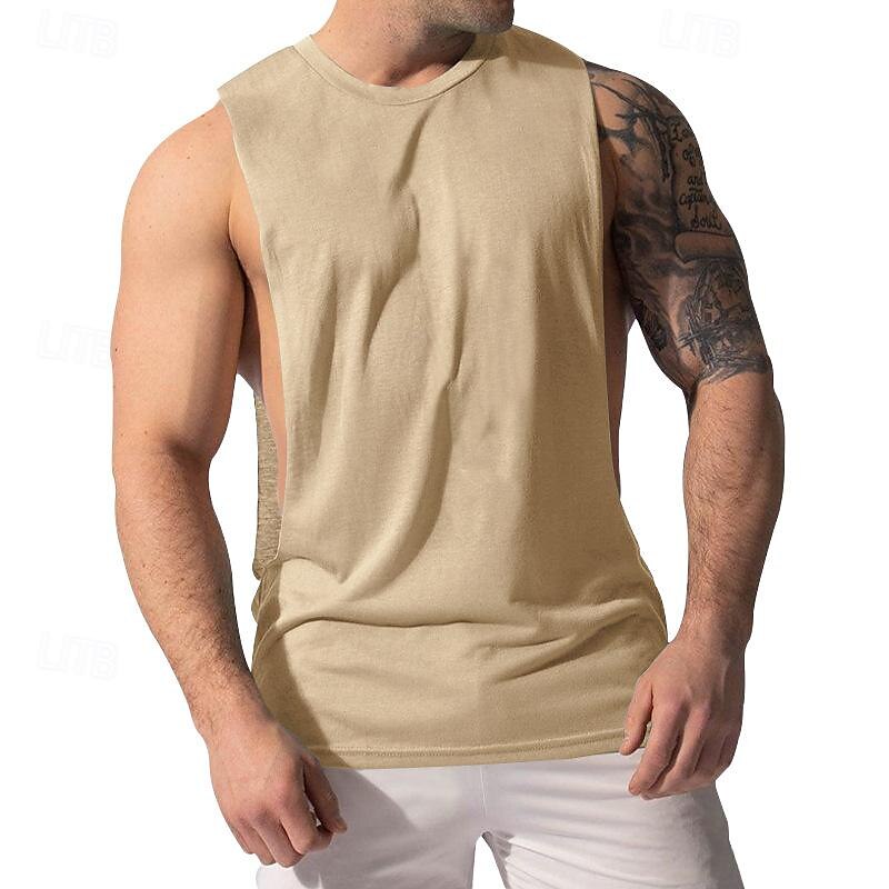Herren Tank Top Shirt Unterhemden Ärmellos Rundhalsausschnitt Frühling Sommer Glatt Modisch Designer Basic Sexy Urlaub Strasse Ausgehen Hellblau Weiß Rosa Top T-Shirt für Herren 2025 - $10.49 –P14