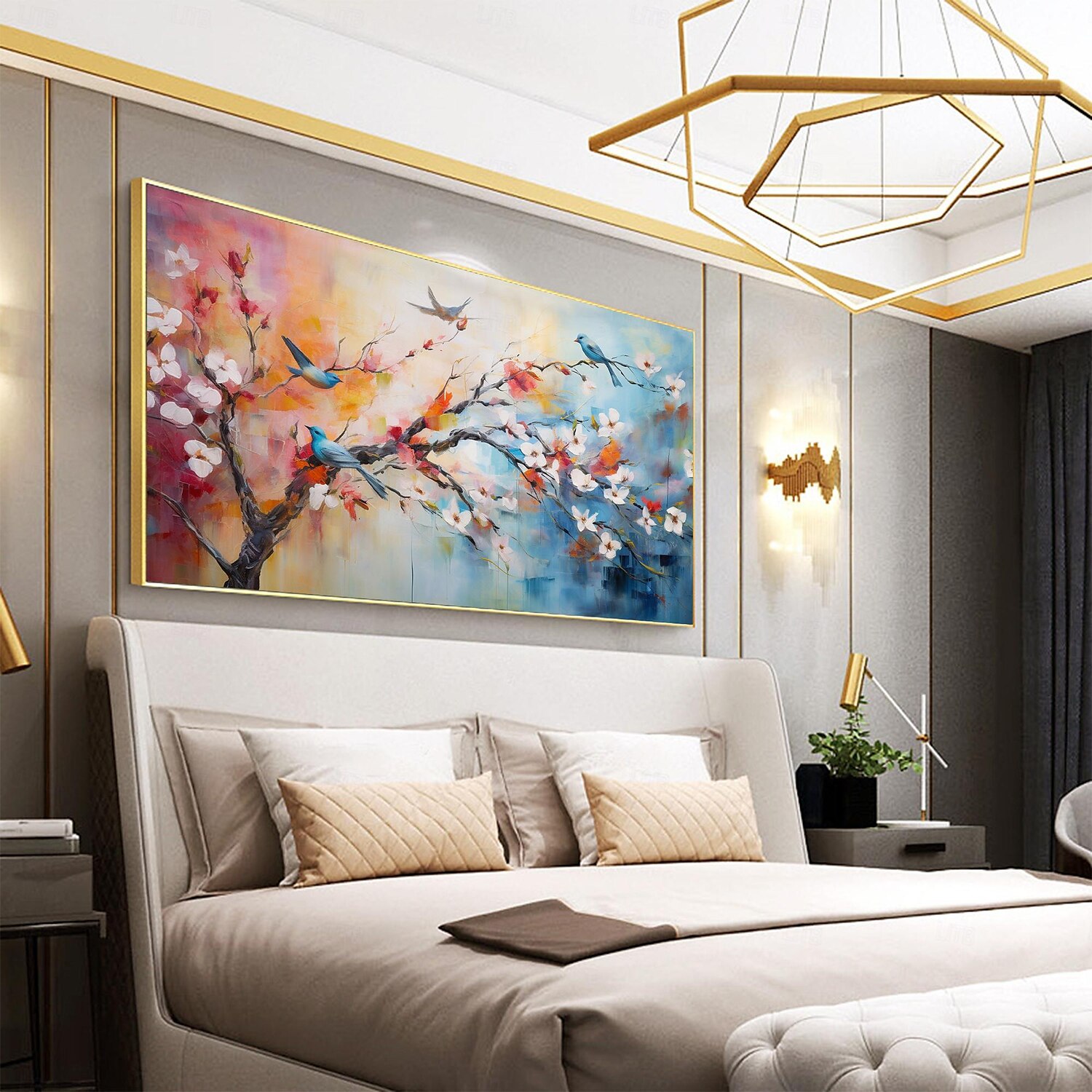 Handmade Original Cherry flower Oil Painting On Canvas Wall Art Decor Abstract Landscape Painting for Home Decor With Stretched Frame/Without Inner Frame Painting 2025 - $175.99 –P3