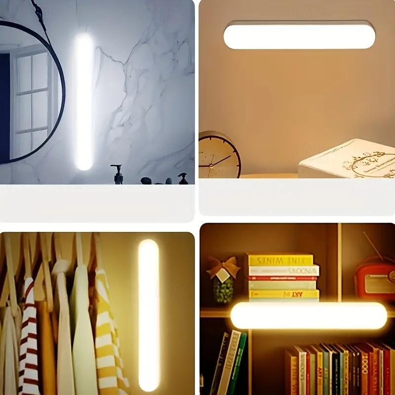 Remote Control Touch Sensing Cabinet Light Wardrobe Light Indoor Lighting USB Rechargeable Night Light Kitchen Cabinet Light Under The Counter Bedroom Dormitory Lighting 2025 - $16.49 –P12