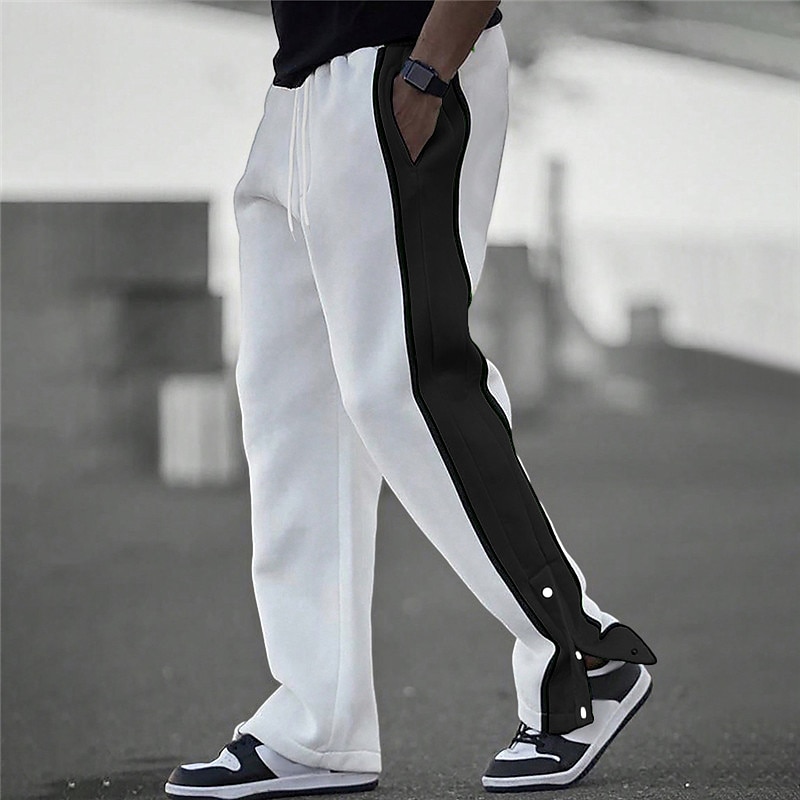 Herren Jogginghose Trainingshose Jogginghose Jogger Hose Hosen Patchwork Kordelzug Elastische Taille Farbblock Komfort Atmungsaktiv Casual Täglich Festtage Sport Modisch Schwarz Weiß 2026 - $22.99 –P13