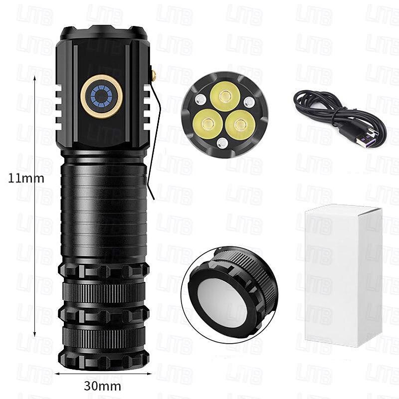 Super Bright Flashlight, Compact Portable Mini Flashlight, Outdoor Waterproof Multi-functional Night Fishing Lamp, Cap Pliers Lamp 2025 - $11.99 –P12