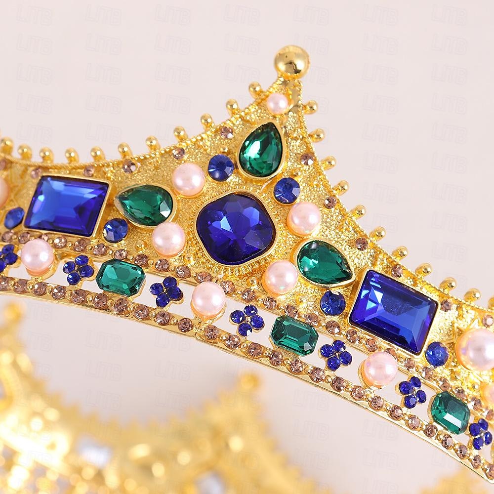 Retro / vintage Kostymer i middelalderstil Krone Maskerade Dronning Prinsesse Dame Royal Maskerade Fest / aften Maskerade Karneval i Venezia Voksne Diademer 2025 - $21.99 –P4