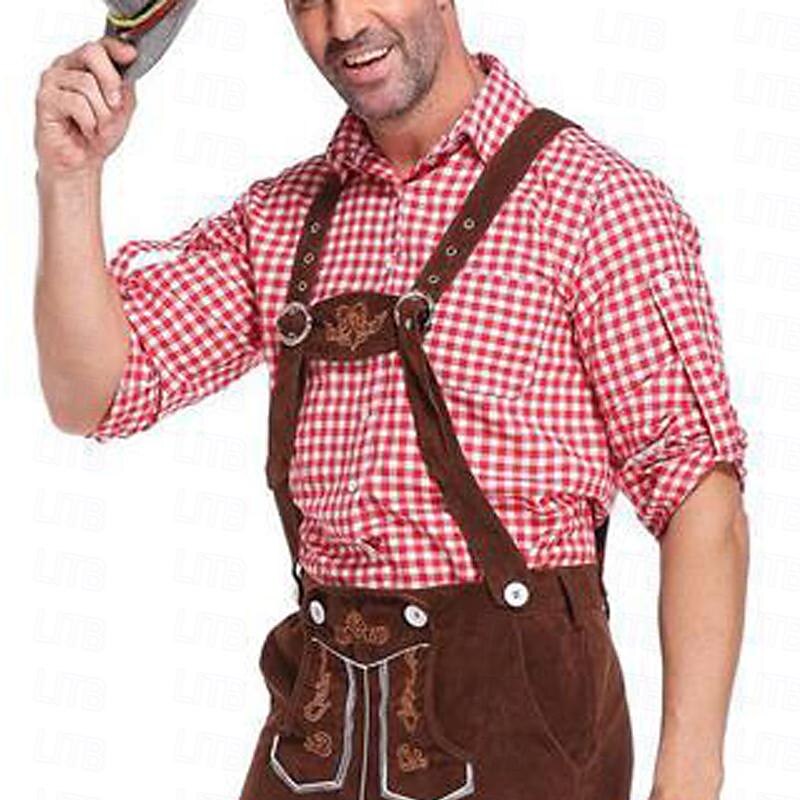 Herren Hemd Freizeithemd Knopfhemd Karierte Hemden Schwarz Rot Grün Langarm Karomuster Revers Karneval Urlaub Tasche Bekleidung Baumwolle Baumwollmischung Mode Lässig Bequem 2025 - AU $38.59 –P9