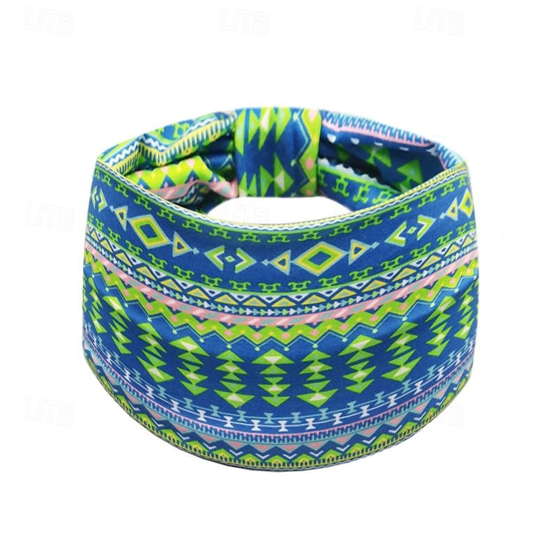 Bohemian Women S Elastic Headband African Fashion Print Wide Brimmed Headscarf Sports Yoga Headband 2025 - $6.99 –P6