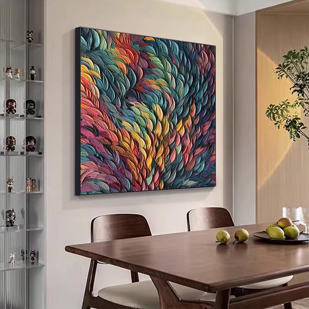 mintura kézzel készített színes olajfestmények vászonra falművészeti dekoráció modern absztrakt tollképek lakberendezéshez hengerelt keret nélküli feszítetlen festmény 2026 - $71.99 –P5