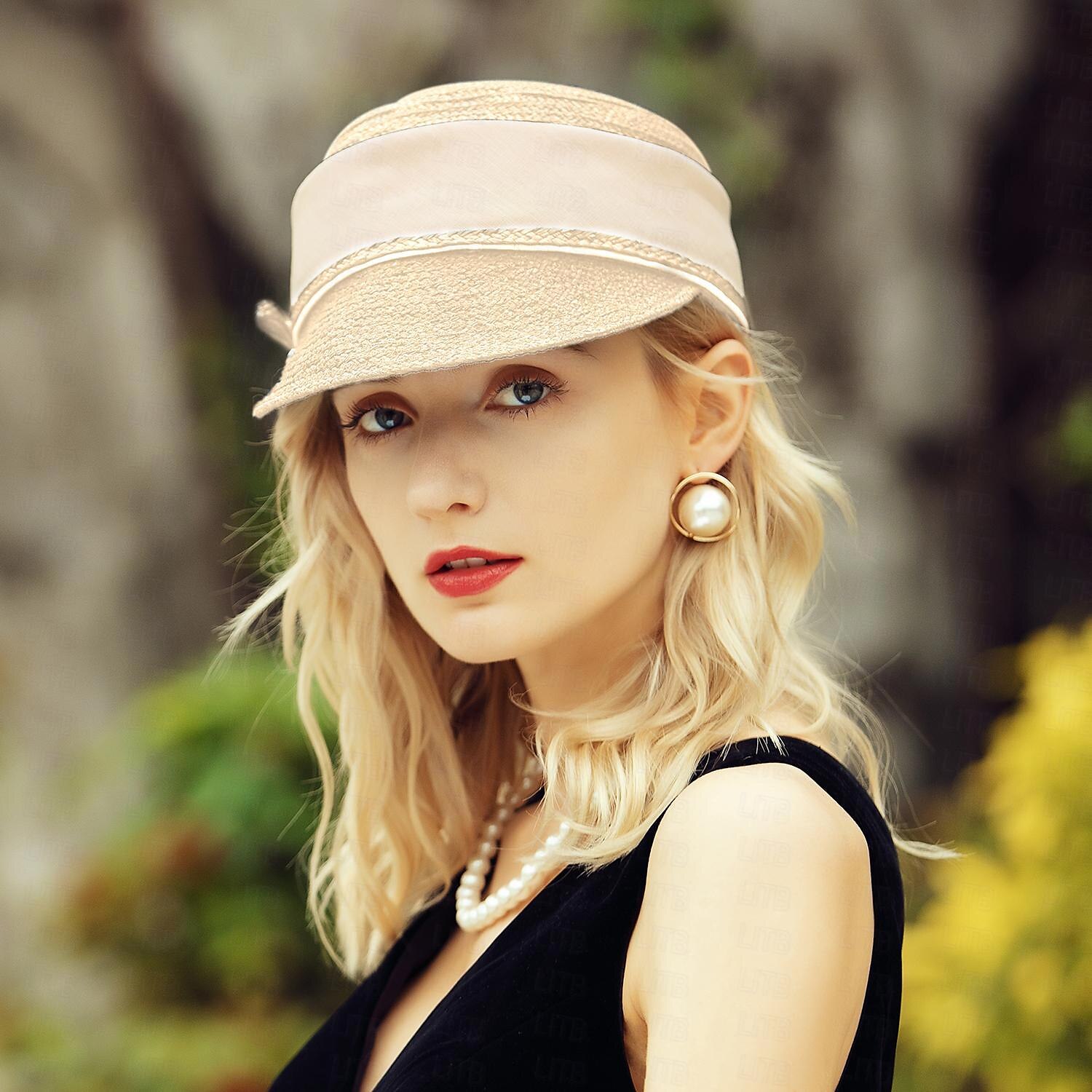Hats Cotton Fabric Fiber Floppy Hat Straw Hat Sun Hat Casual Holiday Elegant Sun Protection With Lace-up Pure Color Headpiece Headwear 2025 - $28.99 –P1
