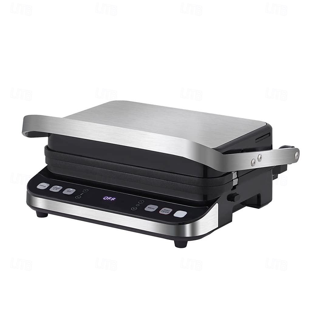 Elektrischer Kontaktgrill, digitale Grillplatte und Presse, optionale Waffeleisenplatten, 180-Grad-Grill, elektrischer Antihaft-Grill 2025 - $261.99 –P3