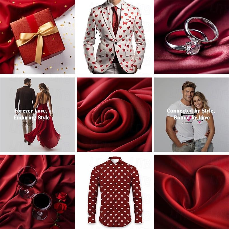 Valentine's Day Men's Heart Graphic T Shirt Short Sleeve T shirt 3D Print Crew Neck Shirt Daily Designer Casual Sports Outdoor Holiday Going out Pink Blue Red Spring & Summer Clothing Apparel S M L 2026 - $19.49 –P2
