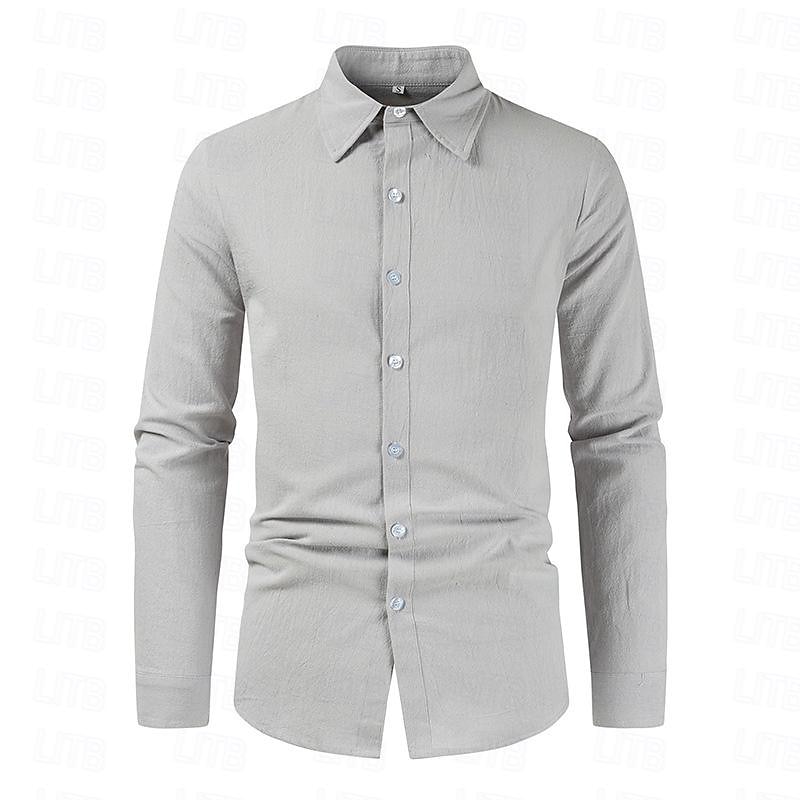Per uomo Camicia Camicia di lino Camicia Estiva Camicia da Spiaggia Semplice Vacanza Camicia hawaiana Nero Rosa Blu marino Viola Manica Lunga Bavero Primavera & Autunno Abbigliamento Bottonato del 2025 a $25.99 –P3