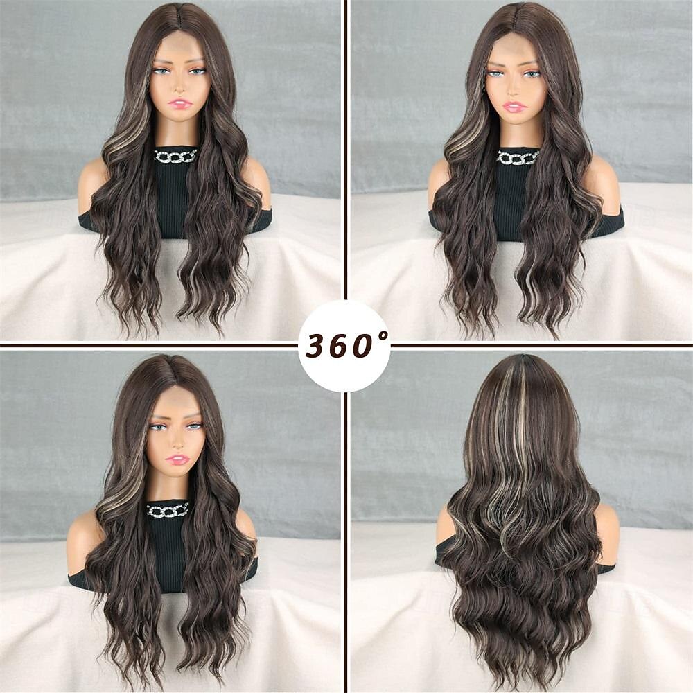 длинные черные парики для женщин, 26-дюймовый длинный вьющийся парик, натуральный синтетический термостойкий парик из термостойкого волокна, черный волнистый парик для ежедневного использования на 2026 - $29.99 –P10