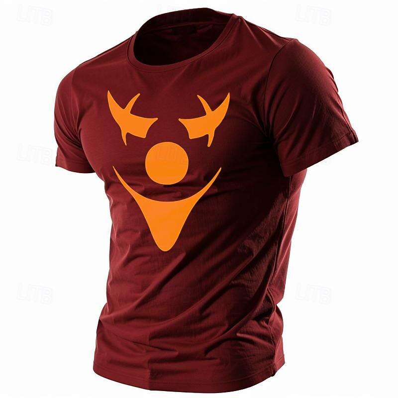 Муж. Смешной Футболка Полиэстер С короткими рукавами Графика Рубашка Армейский зеленый / Оливковый Армейский зеленый + черный Черный 1 Удобная футболка Для спорта и активного отдыха Праздники 2025 - $17.99 –P4