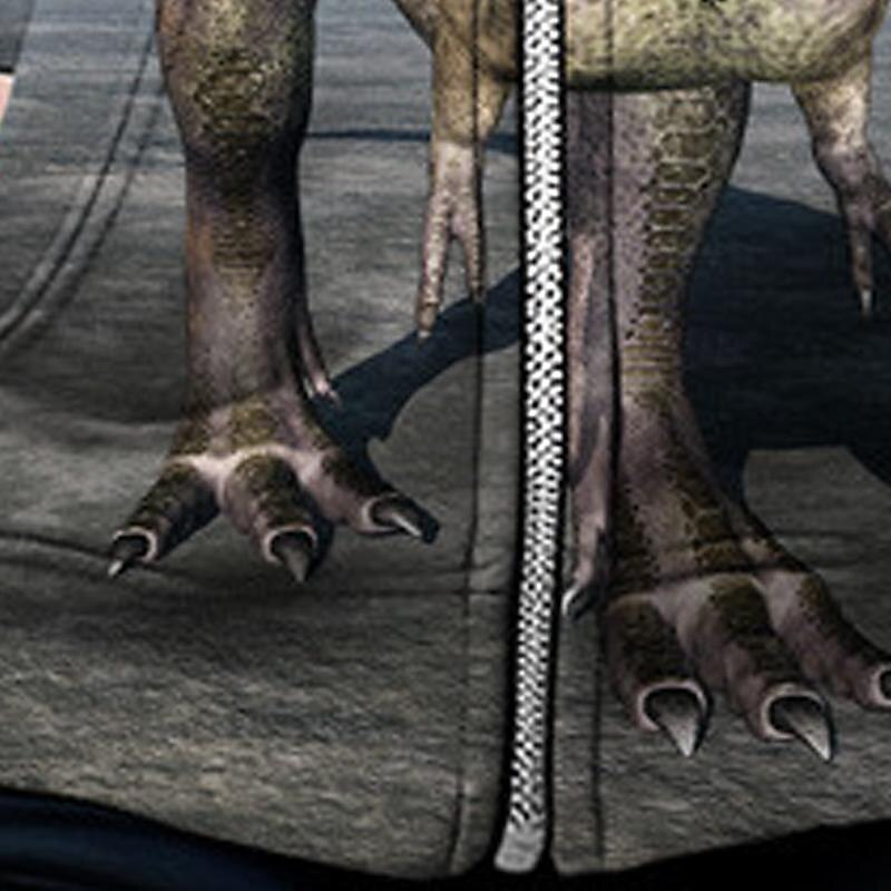 Pojkar 3D Dinosaurie Huvtröja Kappa Ytterkläder Långärmad Höst Vinter Aktiv Streetwear Häftig Polyester Barn 3-12 år Blixtlås Gata Dagligen Normal 2025 - $18.49 –P4