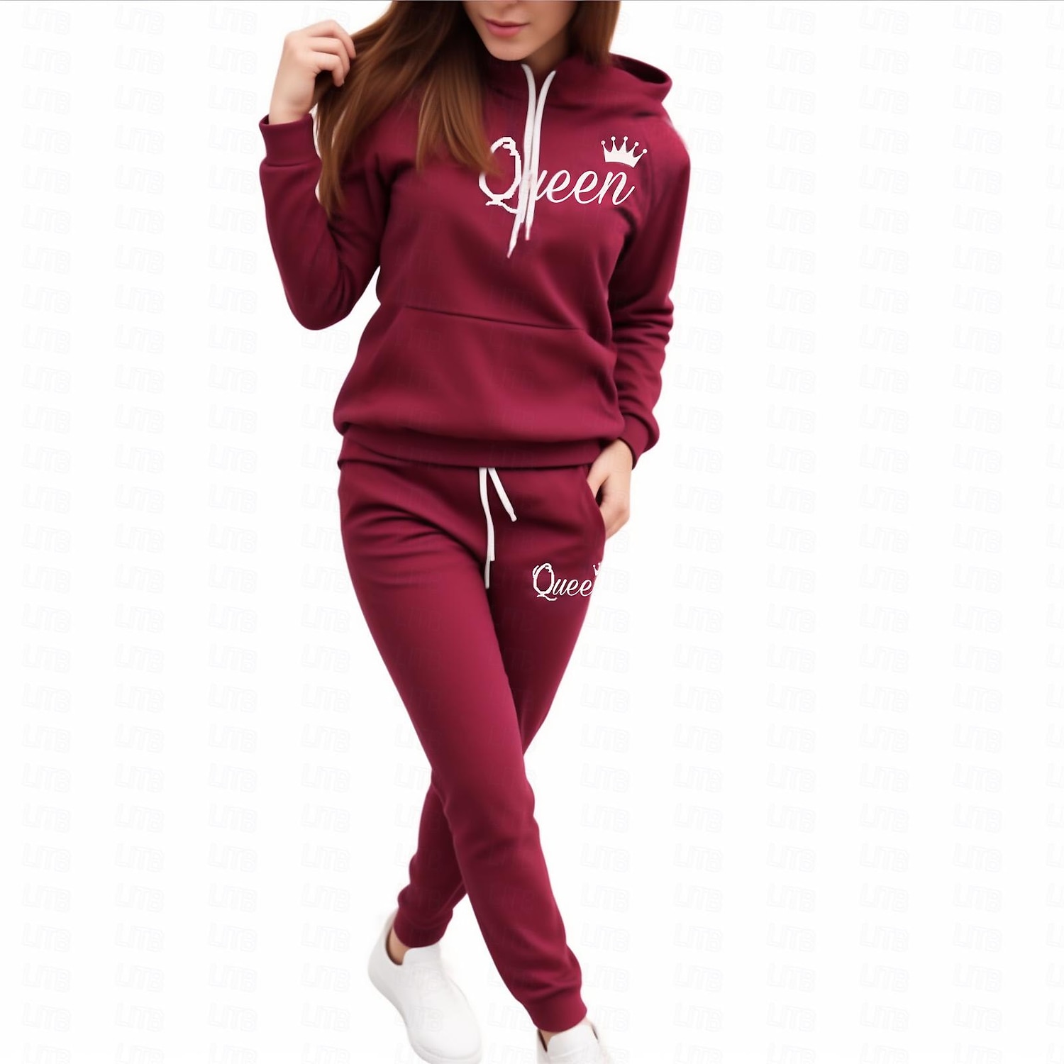 Per donna Felpa con Cappuccio Tuta Set di Pantaloni Joggers Pantaloni Manica Lunga Con Cappuccio Lettera Coulisse Stampato Caldo Sport Casuale All'aperto Nero Rosa Vino Autunno & Inverno Vestibilit del 2026 a $18.99 –P4